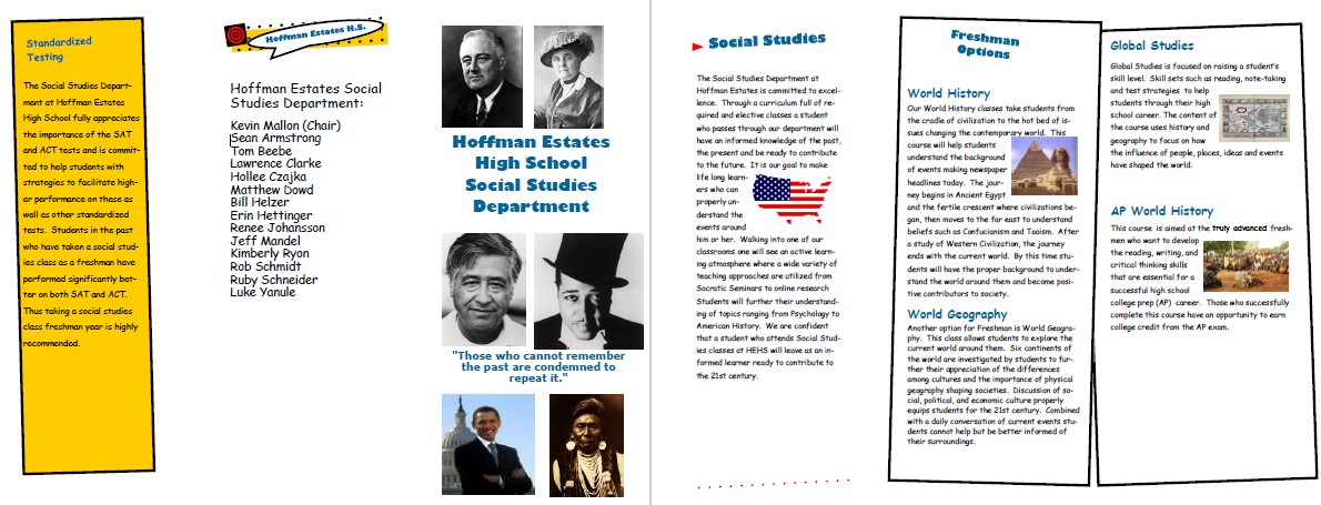 Incoming Freshman Opportunities in Social Studies